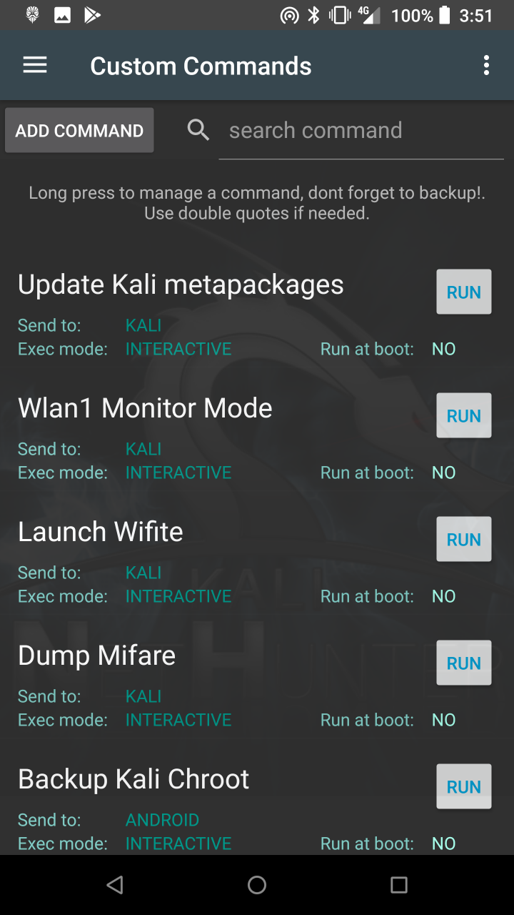 how to update kali linux nethunter on android